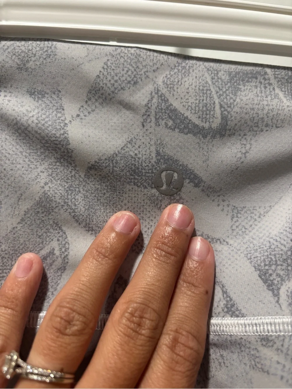Lululemon Light Gray Printed High-Waist Leggings